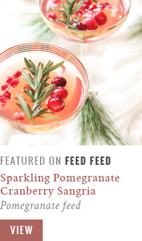 Sparkling Pomegranate Cranberry Sangria | Feed Feed Recipe Feature | Pomegranate Feed // JustineCelina.com