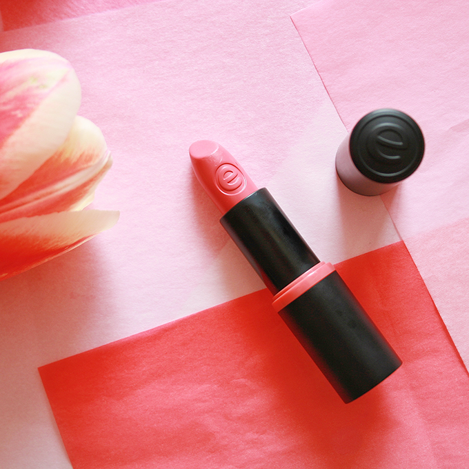 6 Fresh Spring Lip Colours | Essence Longlasting Lipstick in Coral Calling Photos, Review, Swatches // JustineCelina.com