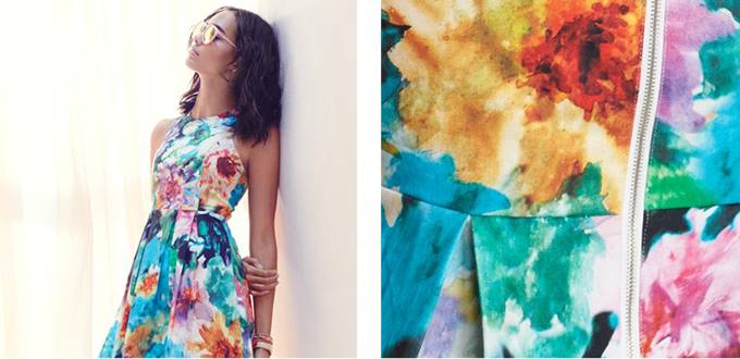 Pattern Obsession | Floral Frenzy | FELICITY & COCO Floral Print Fit & Flare Dress // JustineCelina.com