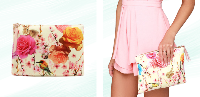 Pattern Obsession | Falling Fleur You Yellow Floral Print Clutch // JustineCelina.com