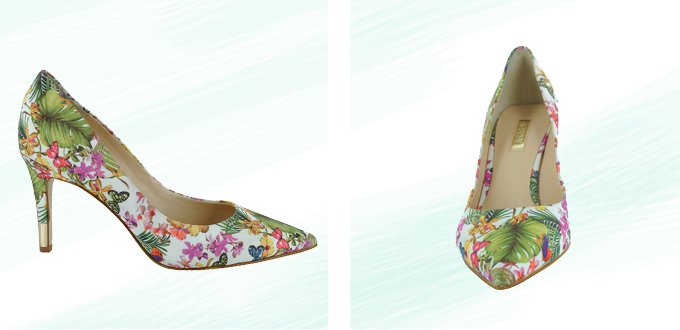 Pattern Obsession | GUESS Floral Print Heel // JustineCelina.com