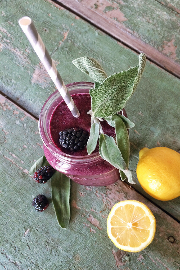 Blackberry Sage Smoothie // JustineCelina.com