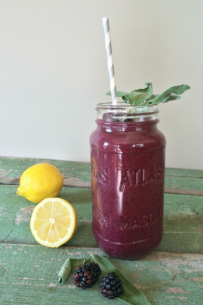 Blackberry Sage Smoothie // JustineCelina.com