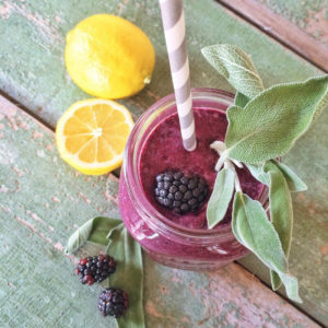 Blackberry Sage Smoothie Recipe // JustineCelina.com