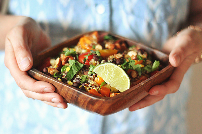 Vegan Southwest Quinoa Bowls // JustineCelina.com