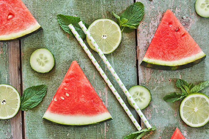 Detoxifying Watermelon Mint Limeade // JustineCelina.com