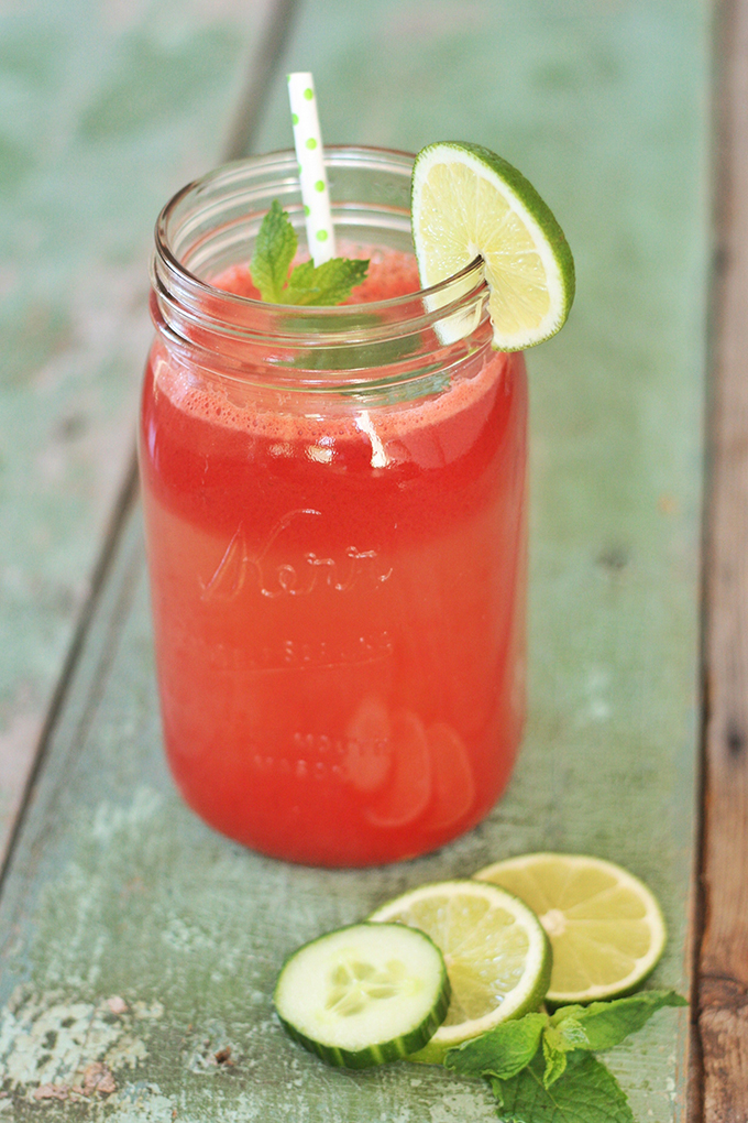 Detoxifying Watermelon Mint Limeade // JustineCelina.com