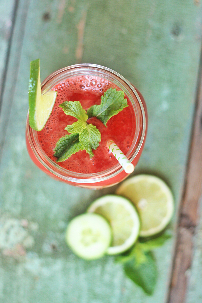 Detoxifying Watermelon Mint Limeade // JustineCelina.com