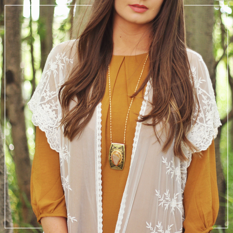 DIY Vintage Bohemian Necklace // JustineCelina.com