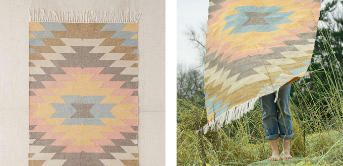 Faded Kilim Indoor/Outdoor Woven Rug | Urban Outfitters