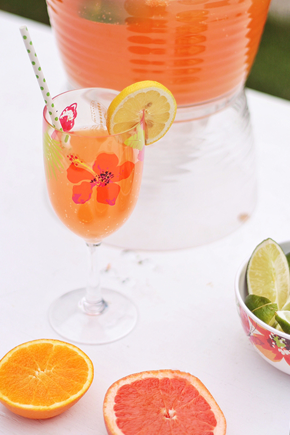 White Citrus Sangria Recipe // JustineCelina.com