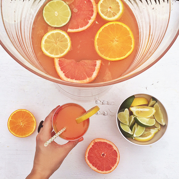 White Citrus Sangria Recipe // JustineCelina.com