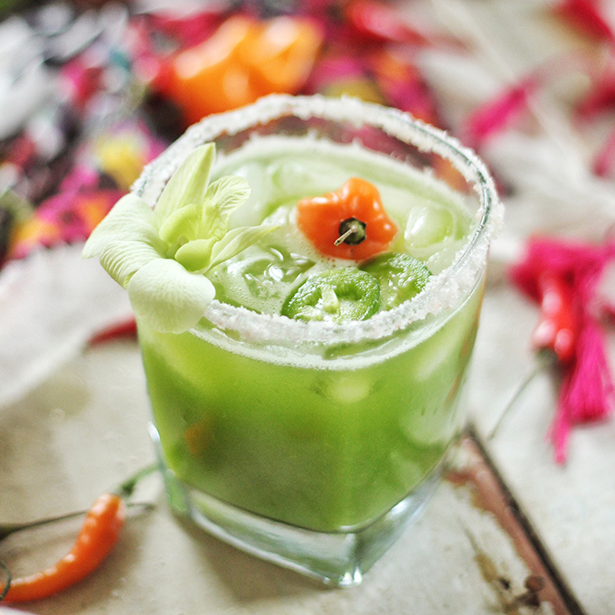 Green Jalapeño Margaritas // JustineCelina.com