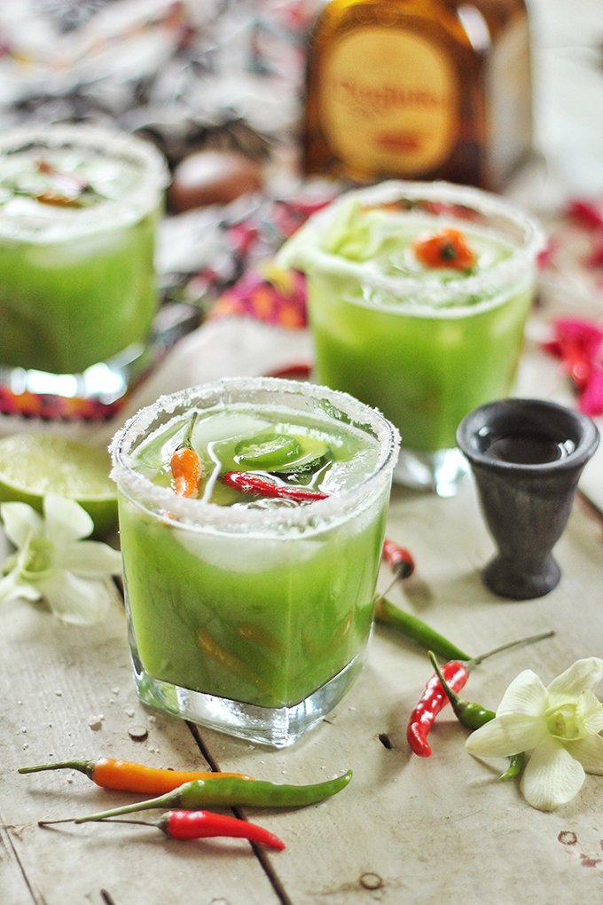 Green Jalapeño Margaritas // JustineCelina.com