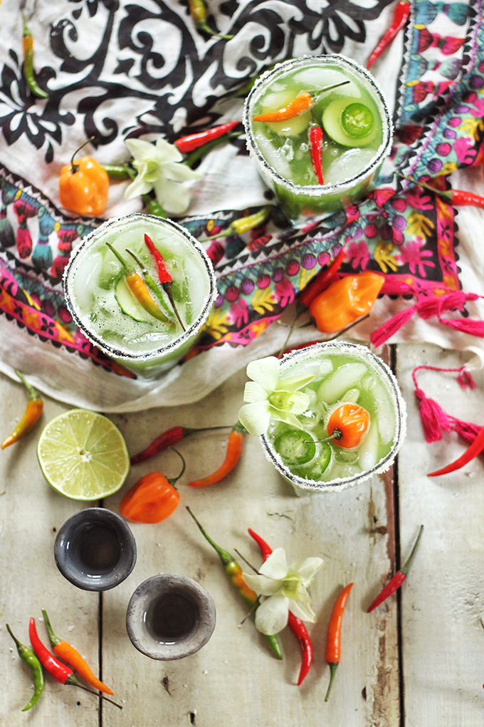 Green Jalapeño Margaritas // JustineCelina.com