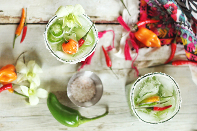 Green Jalapeño Margaritas // JustineCelina.com