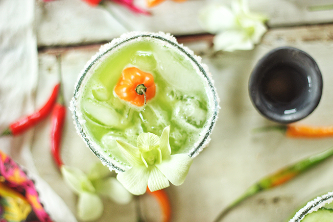 Green Jalapeño Margaritas // JustineCelina.com