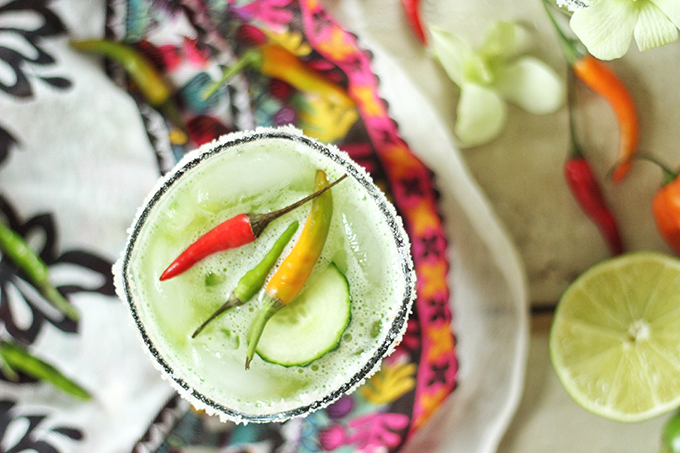 Green Jalapeño Margaritas // JustineCelina.com