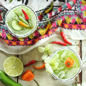 Green Jalapeno Margaritas // JustineCelina.com