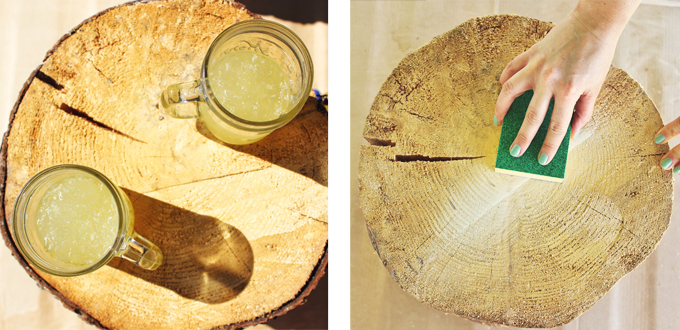 DIY | Natural Tree Stump Side Table How To // JustineCelina.com