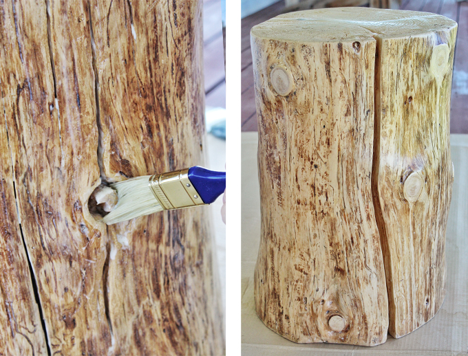 DIY | Natural Tree Stump Side Table How To // JustineCelina.com