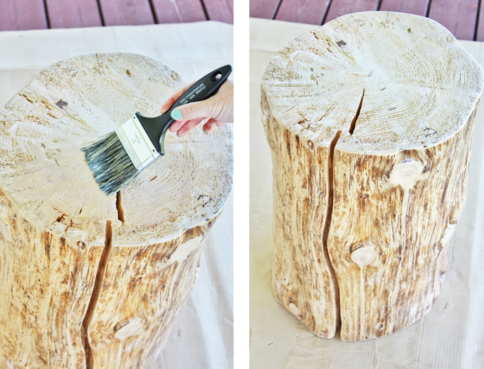 DIY | Natural Tree Stump Side Table How To // JustineCelina.com