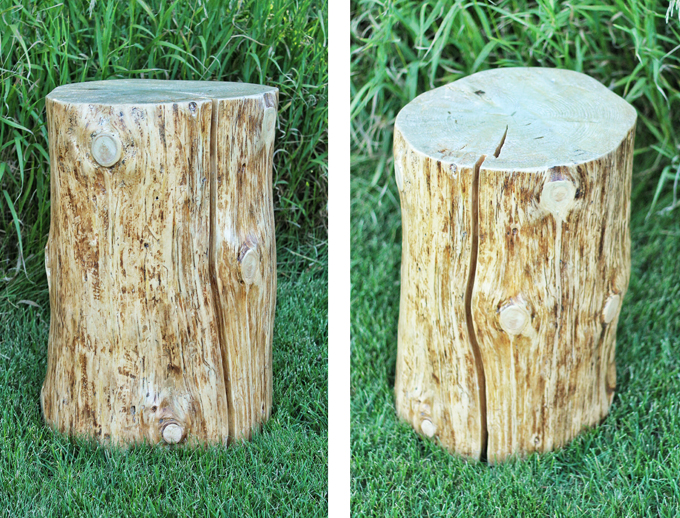 DIY | Natural Tree Stump Side Table How To // JustineCelina.com