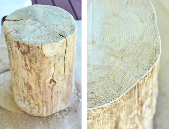 DIY | Natural Tree Stump Side Table How To // JustineCelina.com