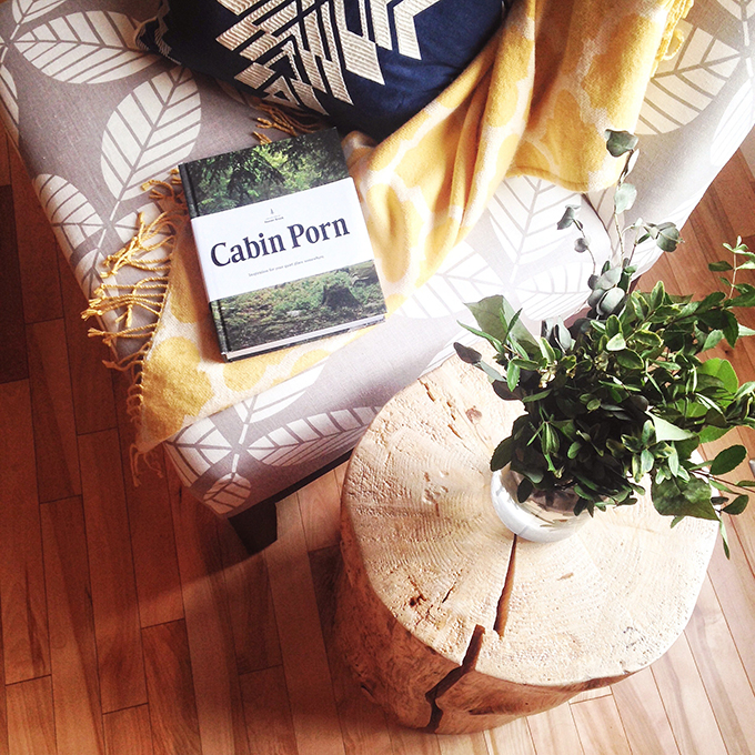 DIY Tree Stump Side Table // JustineCelina.com