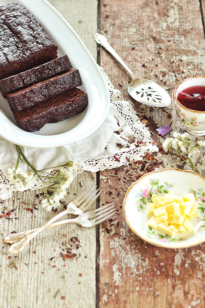 Decadent Dark Chocolate Banana Bread // JustineCelina.com