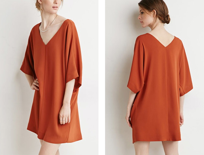 Colour Crush | Rust | Dolman Shift Dress Forever21 // JustineCelina.com