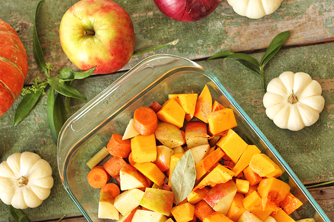 Autumn Harvest Soup with Roasted Squash Seeds // JustineCelina.com