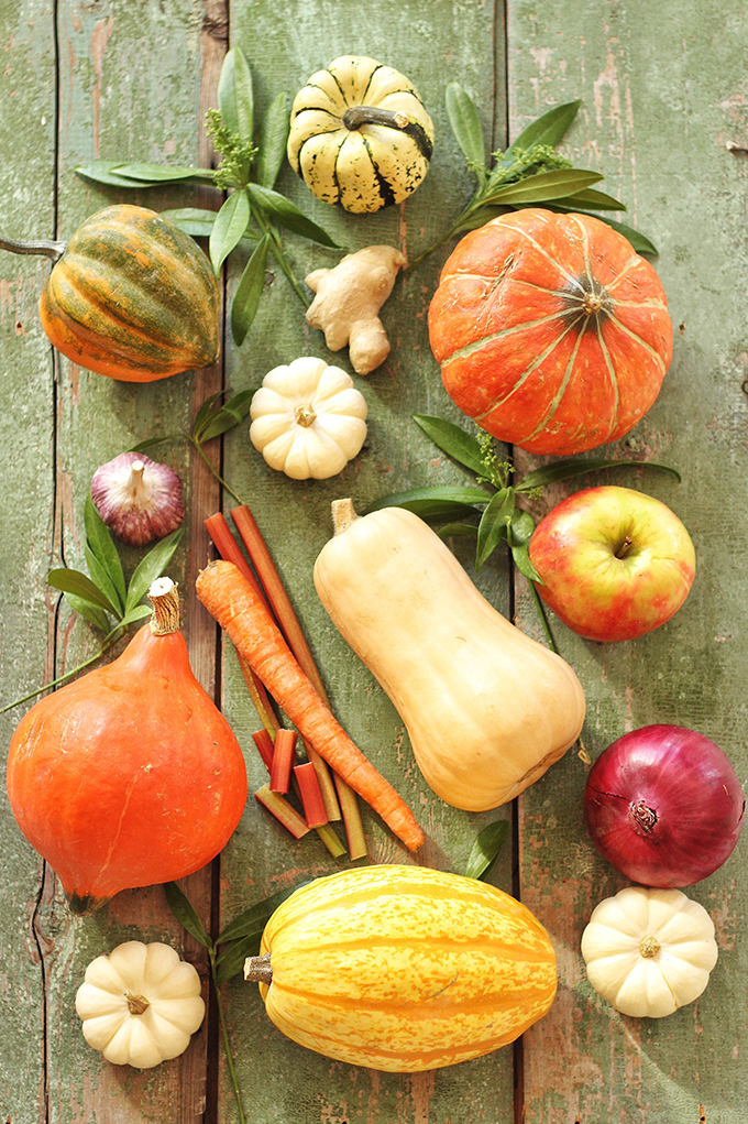 Autumn Harvest Soup with Roasted Squash Seeds // JustineCelina.com