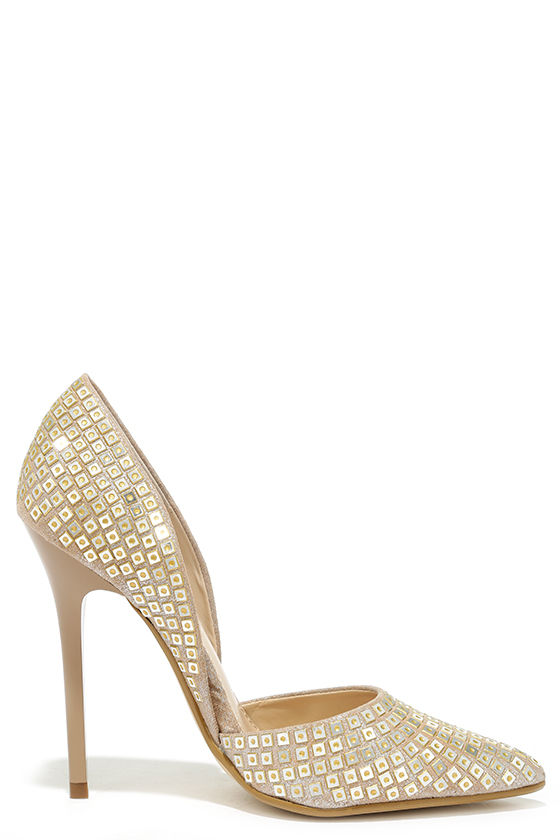 Steve Madden Varcityr Gold Multi D'Orsay Pumps