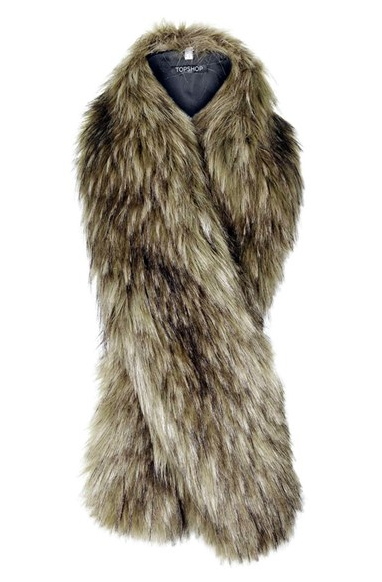 Topshop Faux Coyote Fur Stole