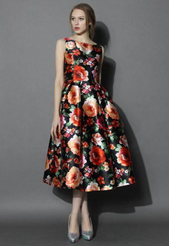  Exotic Amorous Floral Prom Dress