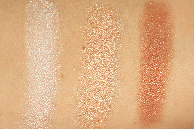 BECCA Shimmering Skin Perfector Pressed Champagne Glow Palette Photos, Review, Swatches on NC 30