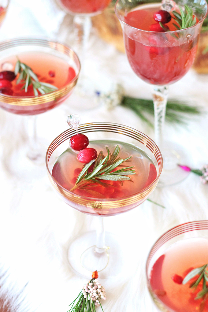 Sparkling Pomegranate Cranberry Sangria // JustineCelina.com