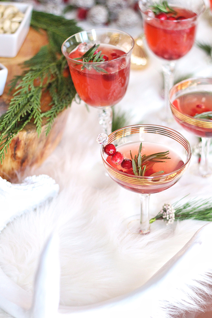 Sparkling Pomegranate Cranberry Sangria // JustineCelina.com