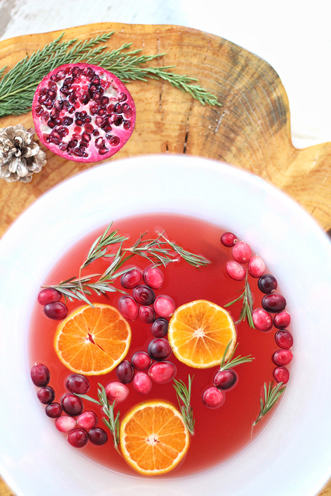 Sparkling Pomegranate Cranberry Sangria // JustineCelina.com