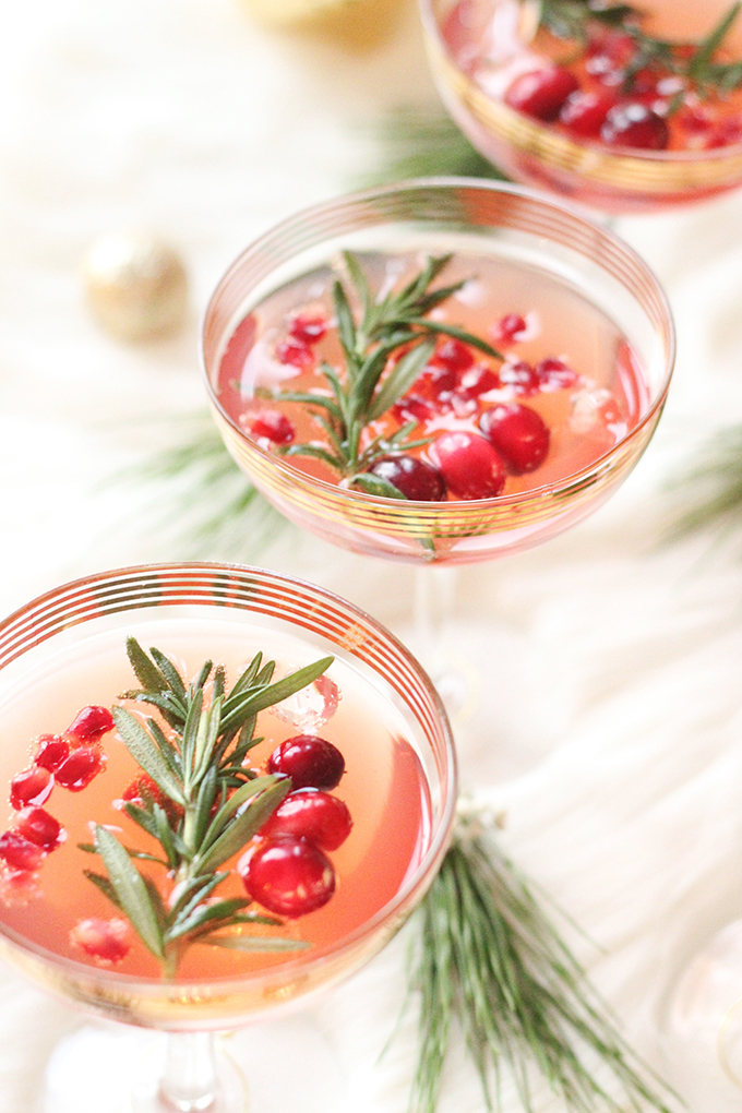 Sparkling Pomegranate Cranberry Sangria // JustineCelina.com