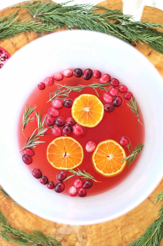 Sparkling Pomegranate Cranberry Sangria // JustineCelina.com