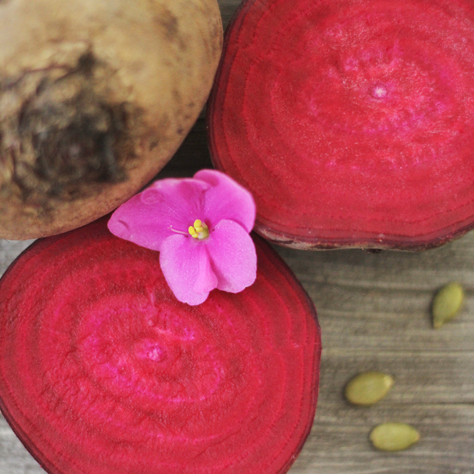 New Year Detox Salad with Pink Tahini Dressing // JustineCelina.com