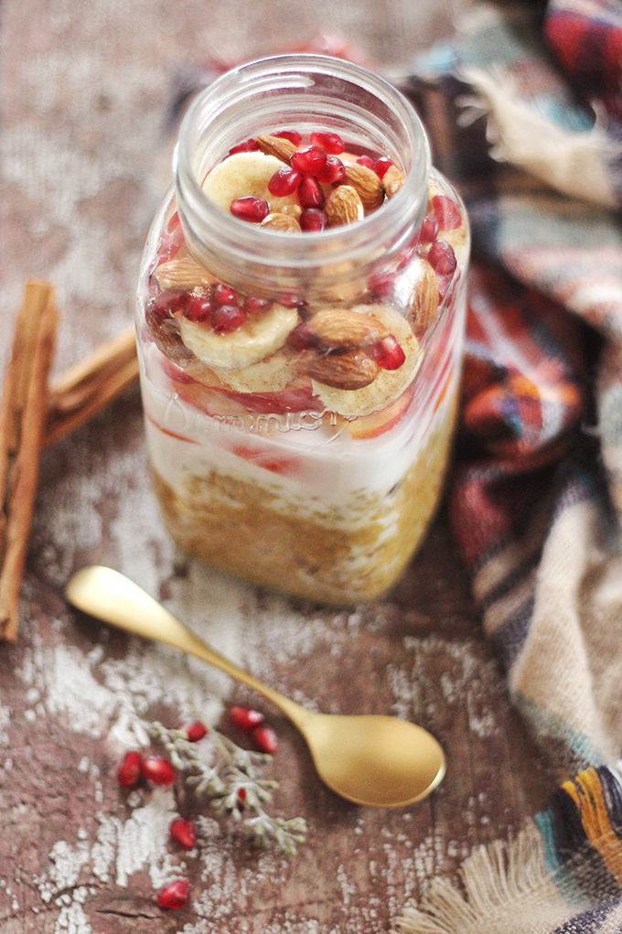 Winter Breakfast Bowl with Pumpkin Spice Steel Cut Oats // JustineCelina.com