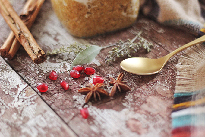 Winter Breakfast Bowl with Pumpkin Spice Steel Cut Oats // JustineCelina.com