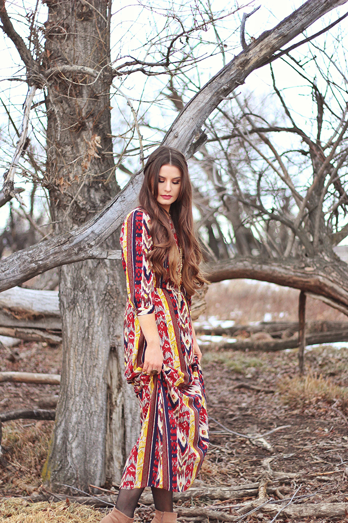 Winter Boho + How to Shop for Great Vintage // JustineCelina.com