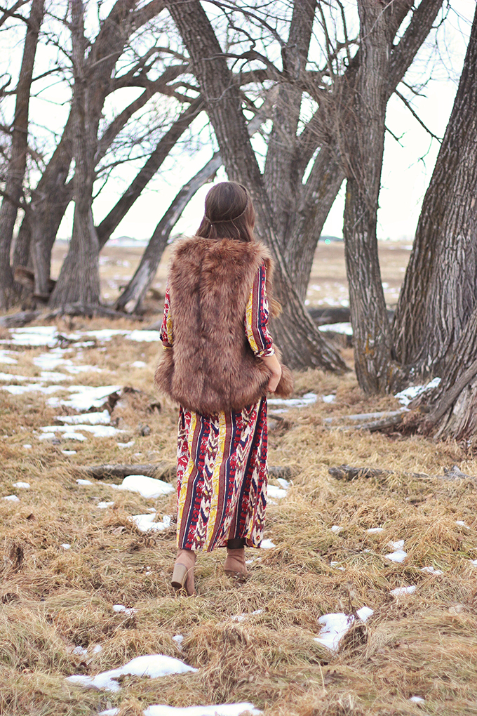 Winter Boho + How to Shop for Great Vintage // JustineCelina.com