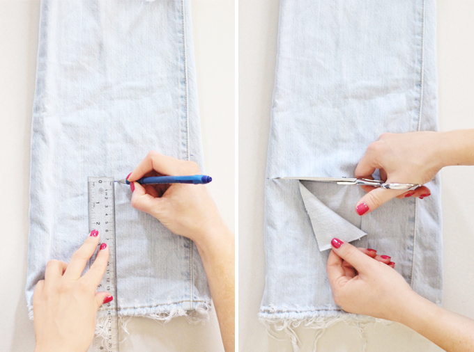 DIY | Distressed Boyfriend Jeans Step by Step Instructions