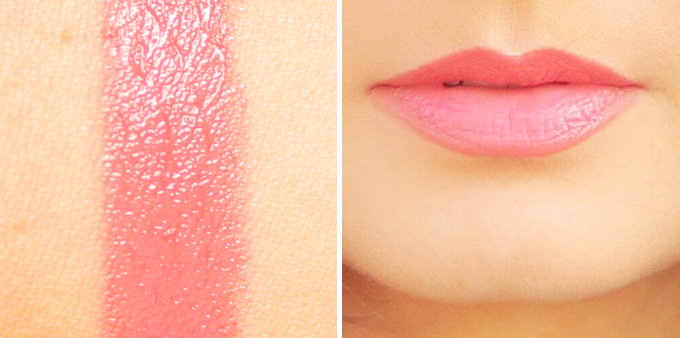 Bourjois Colour Boost Lipstick in Peach on the Beach photos, review, swatches // JustineCelina.com