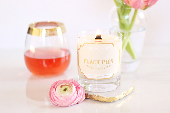 Simple Pleasures | Coal & Canary Peach Pies and Cute French Guys Candle // JustineCelina.com
